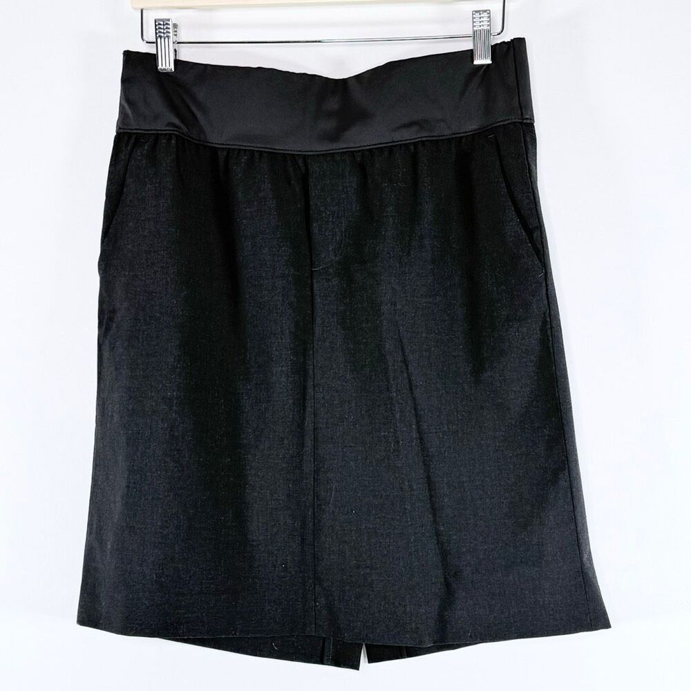 Gap Maternity Charcoal Black Elastic Waist Pencil Skirt Career Wear Women’s US 6